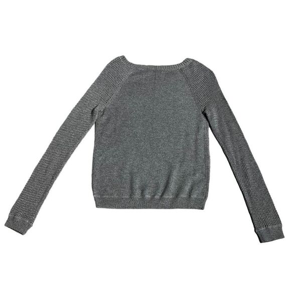 GAP Ladies Dorito Solid Raglan Open Weave Knit Sleeve Crewneck Pullover Sweater - Picture 4 of 7